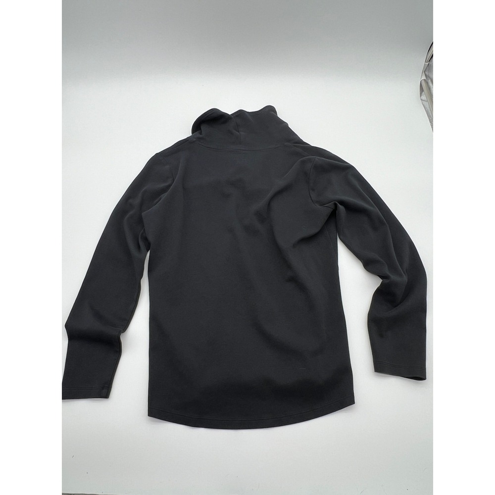 LL Bean Womens‎ Black 100% Cotton Casual Pullover Long Sleeve Minimalist Top M - Picture 2 of 7